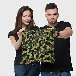 Подушка квадратная Военный камуфляж, цвет: 3D-принт — фото 2
