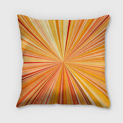 Подушка квадратная Абстрактные лучи оттенков оранжевого, цвет: 3D-принт
