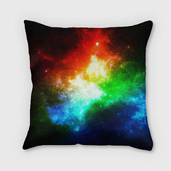 Подушка квадратная Радужная галактика, цвет: 3D-принт