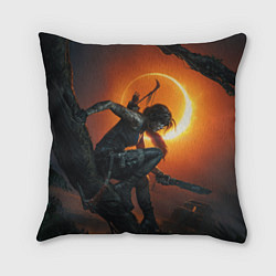 Подушка квадратная Lara Croft, цвет: 3D-принт