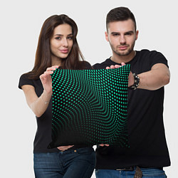 Подушка квадратная Изгибаемые точки, цвет: 3D-принт — фото 2