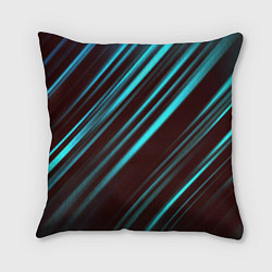 Подушка квадратная Stripes line neon color, цвет: 3D-принт