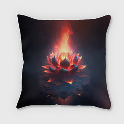 Подушка квадратная Огненный лотус, цвет: 3D-принт