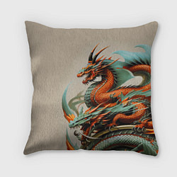 Подушка квадратная Japan dragon - irezumi, цвет: 3D-принт