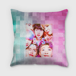 Подушка квадратная BTS K-pop, цвет: 3D-принт
