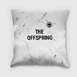 Подушка квадратная The Offspring glitch на светлом фоне: символ сверх, цвет: 3D-принт