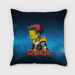 Подушка квадратная Rock music Simpsons, цвет: 3D-принт