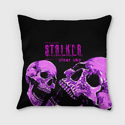 Подушка квадратная Stalker skull, цвет: 3D-принт