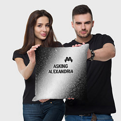 Подушка квадратная Asking Alexandria glitch на светлом фоне: символ с, цвет: 3D-принт — фото 2