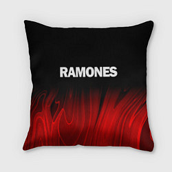 Подушка квадратная Ramones red plasma, цвет: 3D-принт