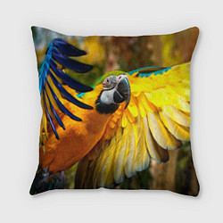 Подушка квадратная Взлёт попугая, цвет: 3D-принт