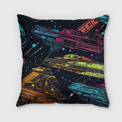 Подушка квадратная Космические корабли и космос, цвет: 3D-принт