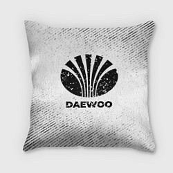 Подушка квадратная Daewoo с потертостями на светлом фоне, цвет: 3D-принт