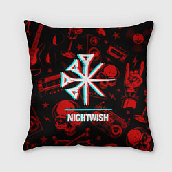 Подушка квадратная Nightwish rock glitch