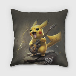 Подушка квадратная Pikachu rock, цвет: 3D-принт