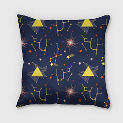 Подушка квадратная Созвездия, цвет: 3D-принт