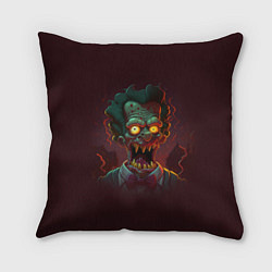 Подушка квадратная Зомби в стиле Симпсонов, цвет: 3D-принт