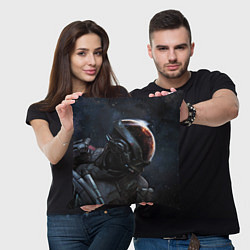 Подушка квадратная Mass Effect N7 game, цвет: 3D-принт — фото 2