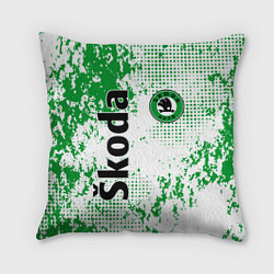 Подушка квадратная Skoda auto logo, цвет: 3D-принт