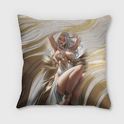 Подушка квадратная Аниме блондинка с пышными формами, цвет: 3D-принт