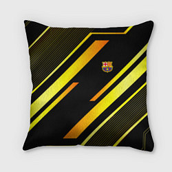 Подушка квадратная ФК Барселона эмблема, цвет: 3D-принт