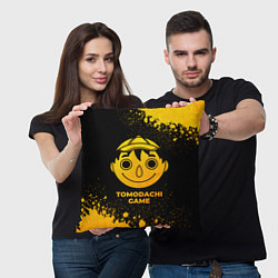 Подушка квадратная Tomodachi Game - gold gradient, цвет: 3D-принт — фото 2