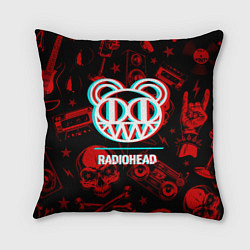 Подушка квадратная Radiohead rock glitch, цвет: 3D-принт