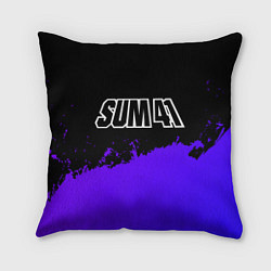 Подушка квадратная Sum41 purple grunge, цвет: 3D-принт