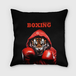 Подушка квадратная Boxing tiger, цвет: 3D-принт