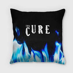 Подушка квадратная The Cure blue fire, цвет: 3D-принт