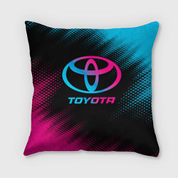 Подушка квадратная Toyota - neon gradient, цвет: 3D-принт