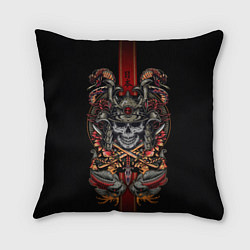 Подушка квадратная Samurai skull, цвет: 3D-принт