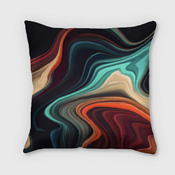Подушка квадратная Малахитовая, цвет: 3D-принт