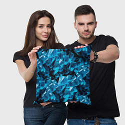 Подушка квадратная Кристаллическая текстура, цвет: 3D-принт — фото 2