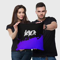 Подушка квадратная Slayer purple grunge, цвет: 3D-принт — фото 2