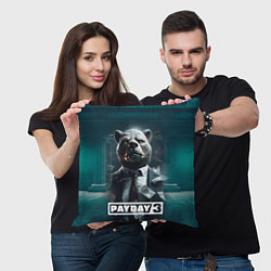 Подушка квадратная Payday 3 bear, цвет: 3D-принт — фото 2