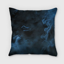 Подушка квадратная Синий туман текстура от нейросети, цвет: 3D-принт