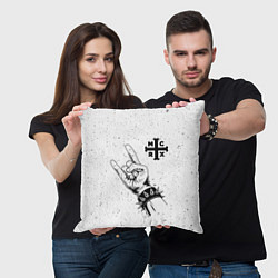 Подушка квадратная My Chemical Romance и рок символ, цвет: 3D-принт — фото 2