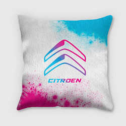 Подушка квадратная Citroen neon gradient style, цвет: 3D-принт