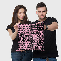 Подушка квадратная Blackpink - pink text, цвет: 3D-принт — фото 2