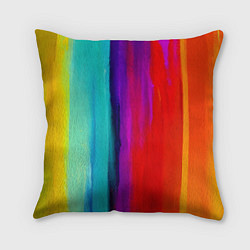 Подушка квадратная Цвета радуги, цвет: 3D-принт