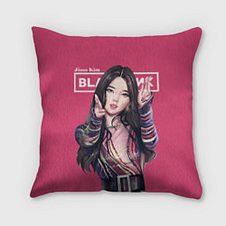 Подушка квадратная Blackpink Jisoo art, цвет: 3D-принт