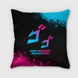 Подушка квадратная JoJo Bizarre Adventure - neon gradient, цвет: 3D-принт