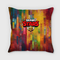 Подушка квадратная Brawl Stars Logo Color, цвет: 3D-принт