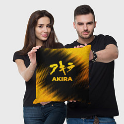 Подушка квадратная Akira - gold gradient, цвет: 3D-принт — фото 2