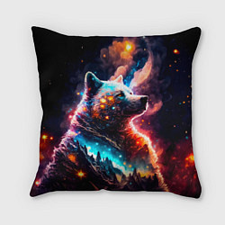 Подушка квадратная Космический звездный медведь, цвет: 3D-принт