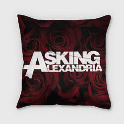 Подушка квадратная Asking Alexandria roses, цвет: 3D-принт