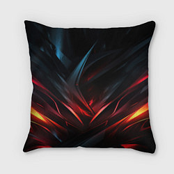 Подушка квадратная Black red abstract, цвет: 3D-принт