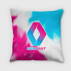 Подушка квадратная Renault neon gradient style