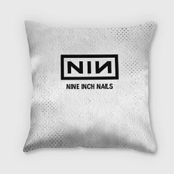 Подушка квадратная Nine Inch Nails glitch на светлом фоне, цвет: 3D-принт